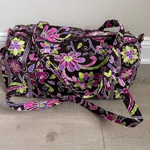 Vera Bradley Purple Punch Small Duffle, retired print